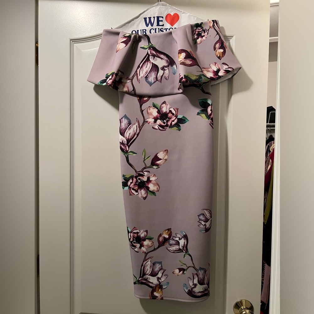 Strapless floral dress